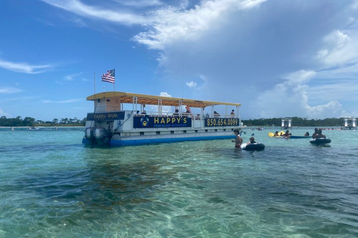 a small boat in a body of water