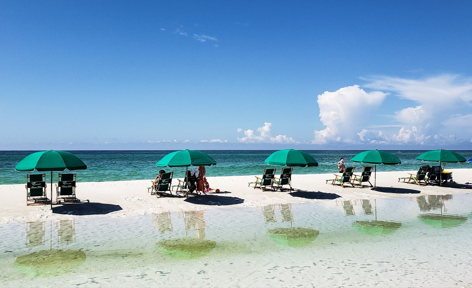 tourists-sitting-in-green-beach-chairs-with-the-gr-2023-11-27-05-12-52-utc Tourists relax in green beach chairs under matching umbrellas, enjoying the mesmerizing sight of the rolling tide.